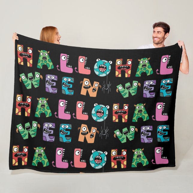 Funny Halloween Fleecedecke (Beispiel)