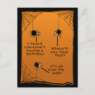 Funny Halloween Geburtstagskarte Postkarte