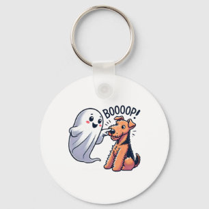 Funny Halloween Ghost Airedale Terrier Boop Lazy C Schlüsselanhänger