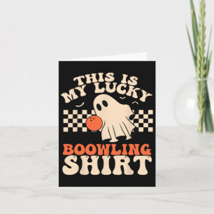Funny Halloween Ghost Boowling Bowler Costume Bowl Karte