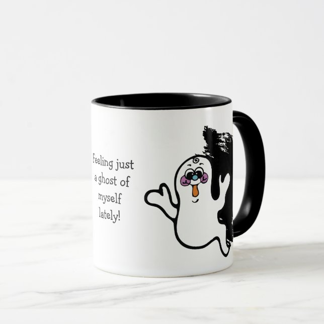 Funny Halloween Ghost der eigenen Tasse (VorderseiteRechts)