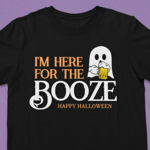 Funny Halloween Ghost Drink Bier hier für Booze T-Shirt