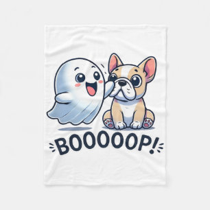 Funny Halloween Ghost French Bulldog Boop Easy Laz Fleecedecke