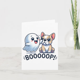Funny Halloween Ghost French Bulldog Boop Easy Laz Karte