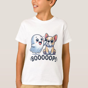 Funny Halloween Ghost French Bulldog Boop Easy Laz T-Shirt