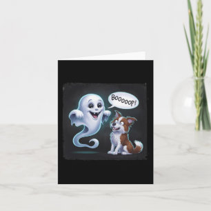 Funny Halloween Ghost Husky Dog Boop Albern Puppy Karte