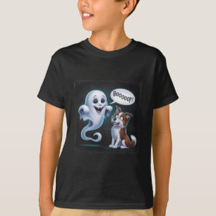 Funny Halloween Ghost Husky Dog Boop Albern Puppy  T-Shirt