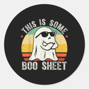 Funny Halloween Ghost Kostüm Vintag Mens Frauen Runder Aufkleber
