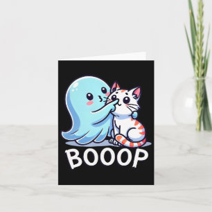 Funny Halloween Ghost Niedlich Cat Boop Lazy Lazy Karte