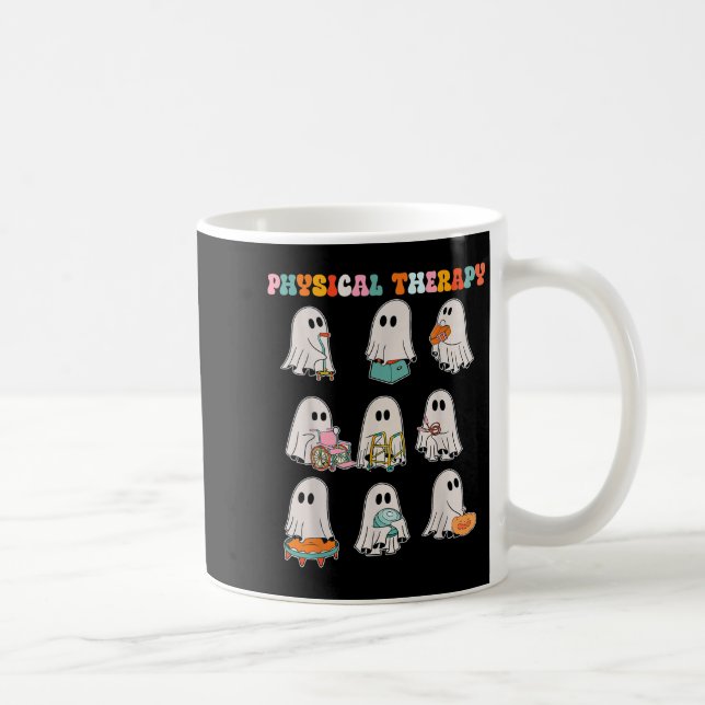 Funny Halloween Ghost Physical Therapy Pt Physical Kaffeetasse (Rechts)