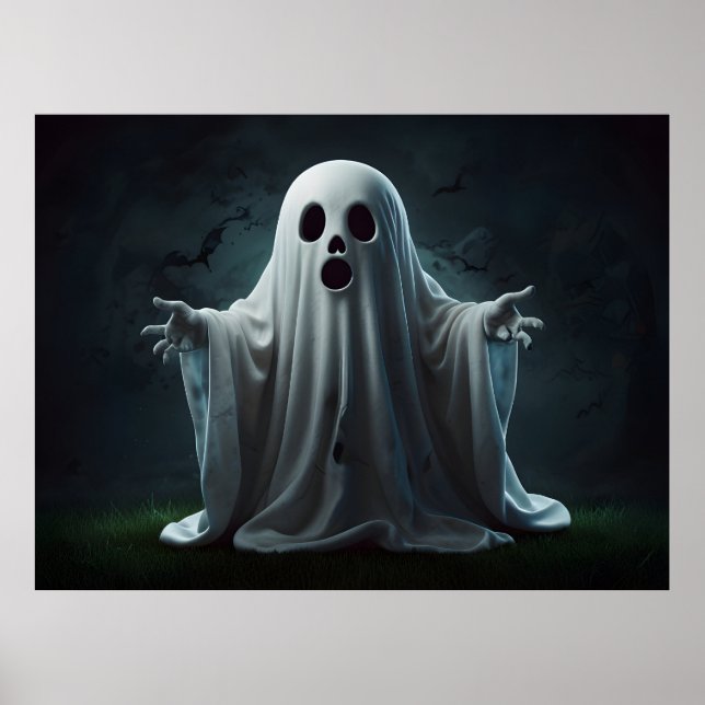 Funny Halloween Ghost Poster (Vorne)
