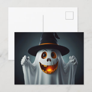 Funny Halloween Ghost Postkarte