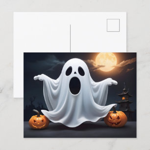 Funny Halloween Ghost Postkarte
