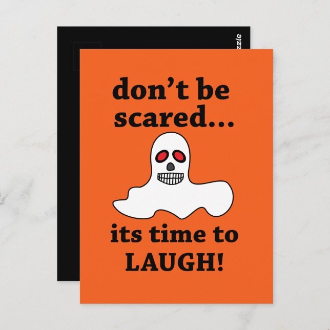 Funny Halloween Ghost Postkarte (Vorne/Hinten)