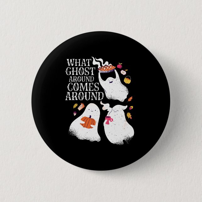 Funny Halloween Ghost Pun Boo Dinner Party Button (Vorderseite)