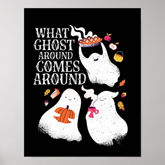 Funny Halloween Ghost Pun Boo Dinner Party Poster (Vorne)