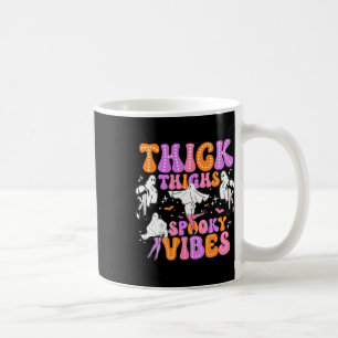Funny Halloween Ghost Thick Thighties Spooky Vibes Kaffeetasse