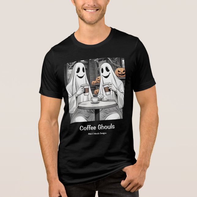 Funny Halloween Ghosts Coffee Tshirt (Vorderseite)