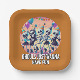 Funny Halloween Ghouls nur Wanna haben Spaß Party Pappteller