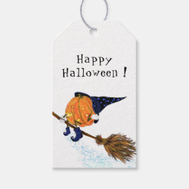 Funny Halloween Gift Tags Hexenkürbis Geschenkanhänger