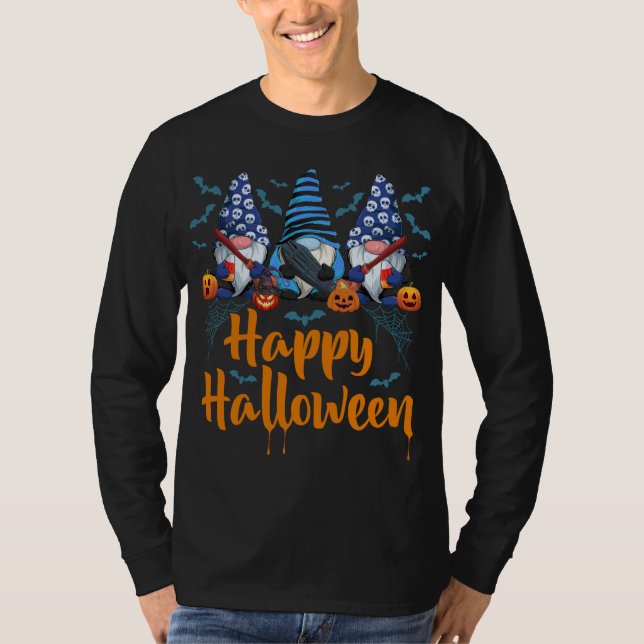 Funny Halloween Gnomes, Happy Halloween T-Shirt (Vorderseite)