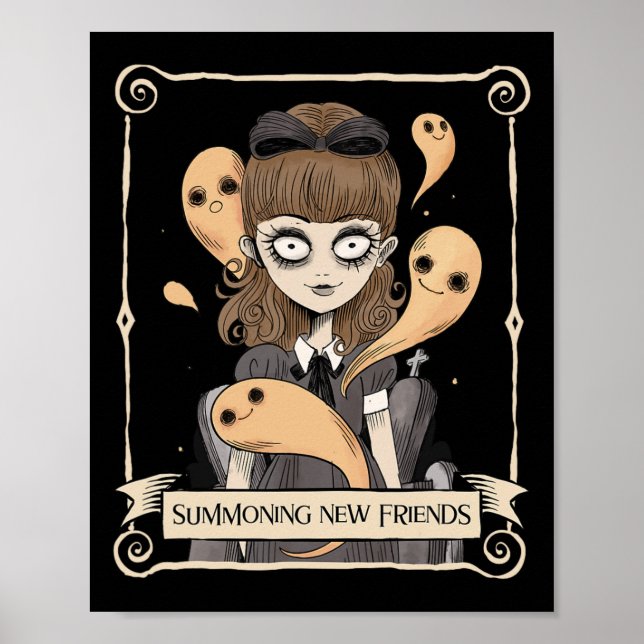 Funny Halloween Graphic Spooky Spirits Poster (Vorne)