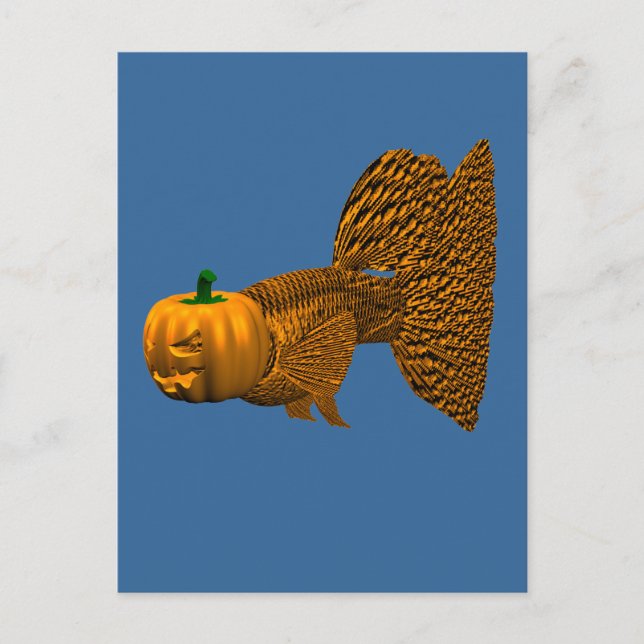 Funny Halloween Guppy Postkarte (Vorderseite)