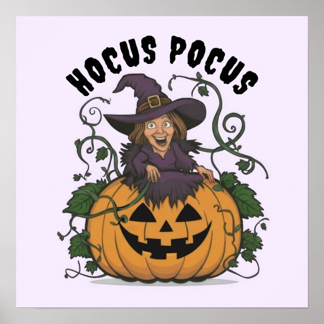 Funny Halloween Hexe Poster (Vorne)