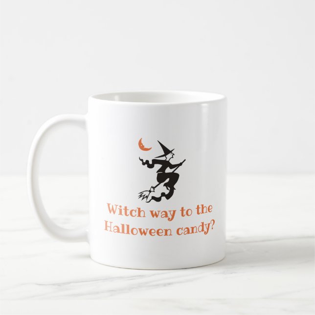 Funny Halloween Hexe Way Kaffeetasse (Links)