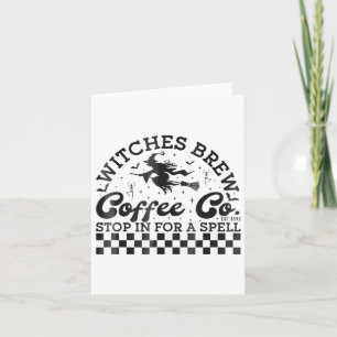 Funny Halloween Hexen Brew Coffee Co Stopp für ein Karte