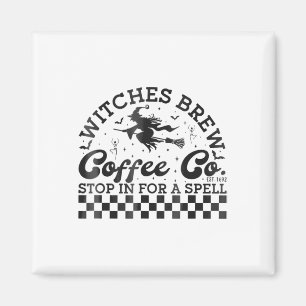Funny Halloween Hexen Brew Coffee Co Stopp für ein Magnet
