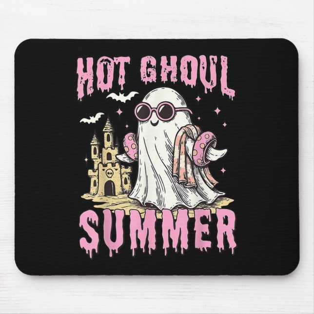 Funny Halloween Hot Ghoul Summer Summerween Spooky Mousepad (Vorne)
