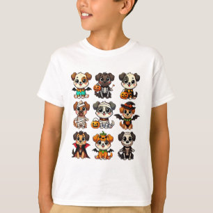 Funny Halloween Hunde Ghost Pumpkin Spooky Saison T-Shirt