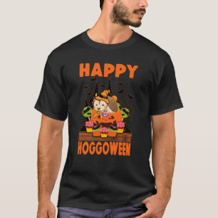 Funny Halloween Igel Pun Happy Hoggoween Trick T-Shirt
