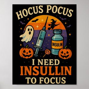 Funny Halloween Insulin Ghost Kostüm Diabetiker Su Poster