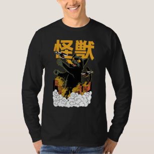 Funny Halloween - Japanisch Kaiju Monster Cat T-Shirt