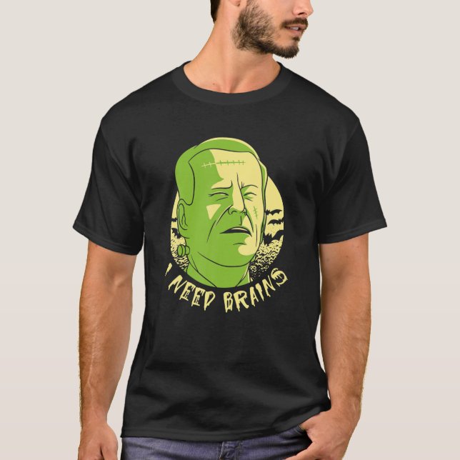 Funny Halloween Joe Biden Zombie I Need Brains Cos T-Shirt (Vorderseite)