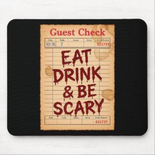 Funny Halloween Karo essen trinken und Beängstigen Mousepad