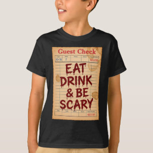 Funny Halloween Karo essen trinken und Beängstigen T-Shirt
