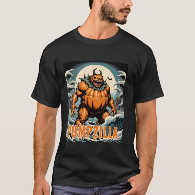 Funny Halloween Kids Boys Girls Pumpkin Design Pum T-Shirt (Vorderseite)