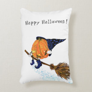 Funny Halloween Kissen Hexenkürbis Flying