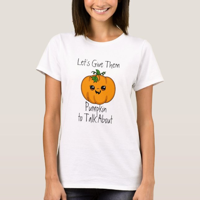 Funny Halloween Kokett Pumpkin T-Shirt (Vorderseite)