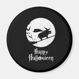 Funny Halloween Kostüm Hexe Hippo Lover Geschenk Magnet
