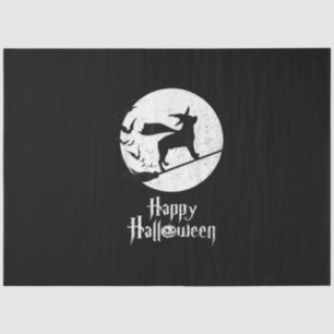 Funny Halloween Kostüm Hexe Rottweiler Hund Lover Seidenpapier
