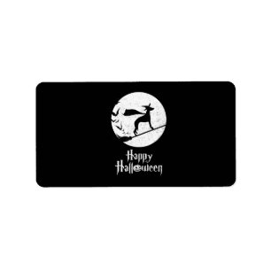 Funny Halloween Kostüm Hexe WHIPPET Dog Lover Gi Adressaufkleber