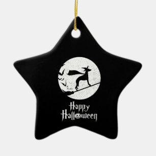 Funny Halloween Kostüm Hexe WHIPPET Dog Lover Gi Keramik Ornament