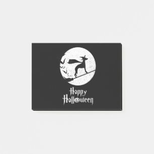 Funny Halloween Kostüm Hexe WHIPPET Dog Lover Gi Post-it Klebezettel