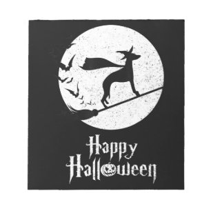 Funny Halloween Kostüm Hexe WHIPPET Hund Lover Notizblock