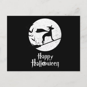 Funny Halloween Kostüm Hexe WHIPPET Hund Lover Postkarte