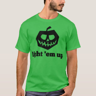 Funny Halloween Light 'Em Up Jackolantern Pumpkin T-Shirt